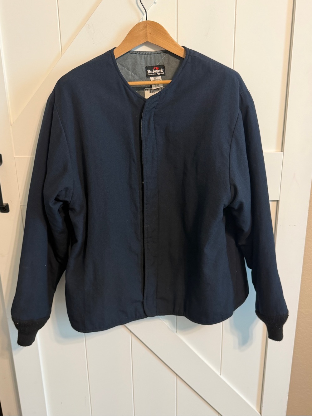 Bulwark FR Flame Resistant Quilted Work Jacket Navy Men’s XL Made Canada